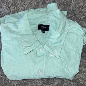 J. Crew Green Casual Button Down Shirt